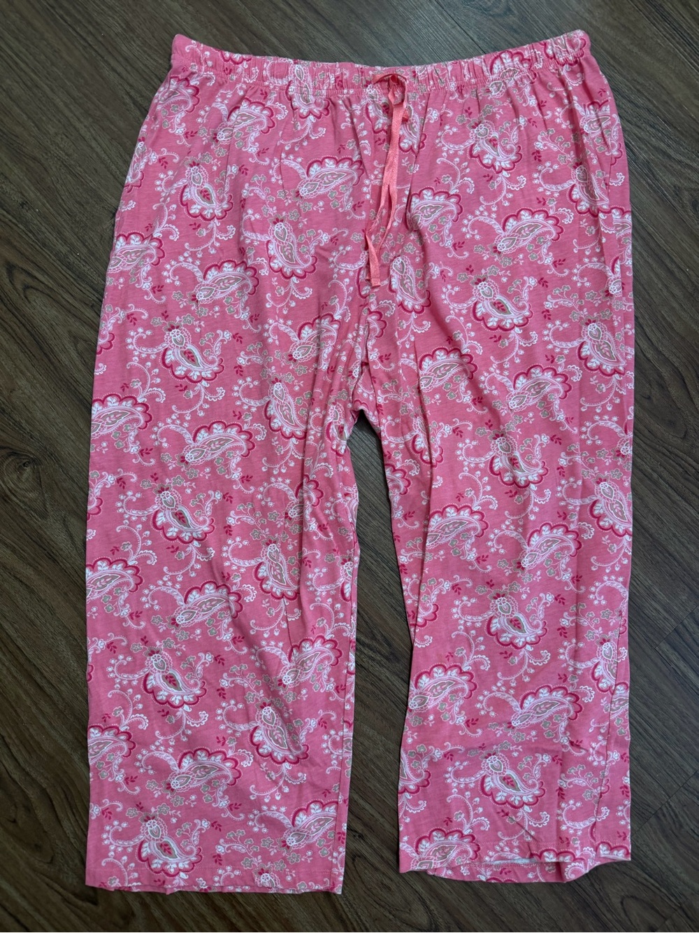 Kim Rogers Pink Paisley Cotton Lounge Pants